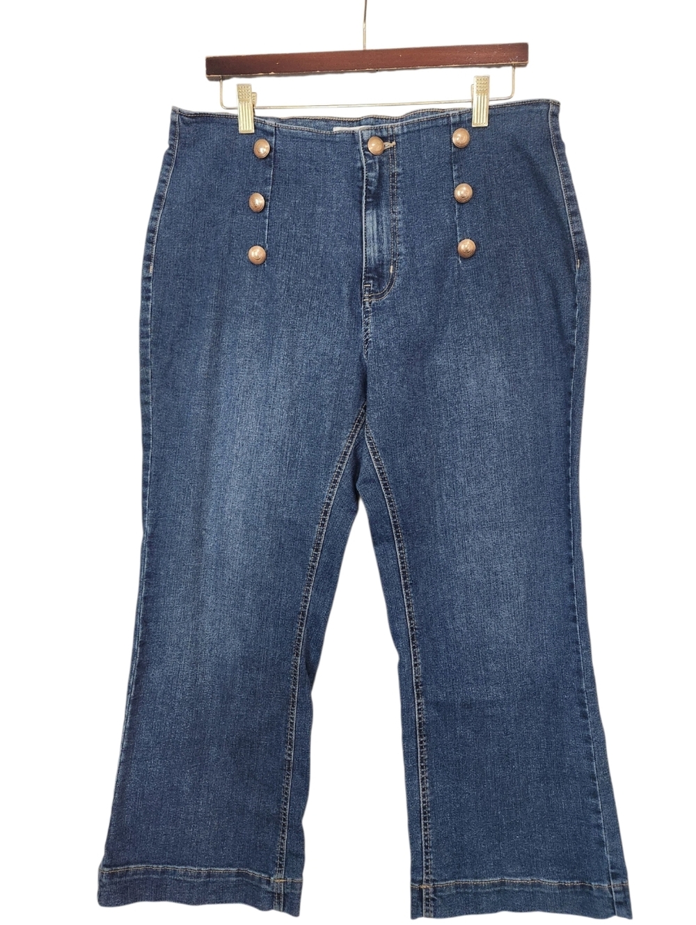 Cato 90's Nautical Look High Rise Denim Jeans Size 16P